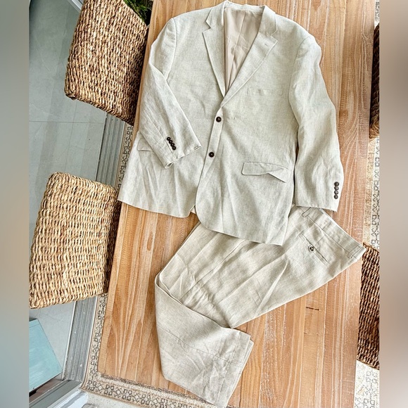 100% Linen Suit Size 3X